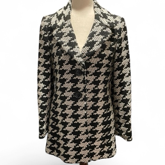 Italian Woven Wool Blend Black & Ivory Jacket HP BEST IN JACKETS & COATS - Picture 15 of 15